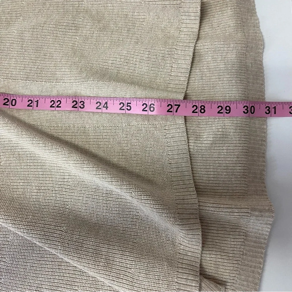 NEW Isaac Mizrahi Live Sweater Women Size Large Tan Short Sleeve Vneck Knit NWOT - Picture 9 of 9